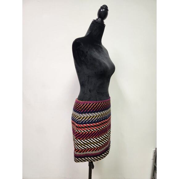 Trina Turk Red & Black Stripe Rico Striped Mini Skirt Multicolor Size 4 - Picture 3 of 9